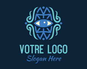 Eyesight - Blue Ethnic Eye logo design