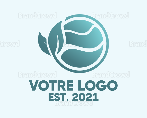 Green Plant Globe Logo