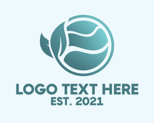 Compost - Green Plant Globe logo design