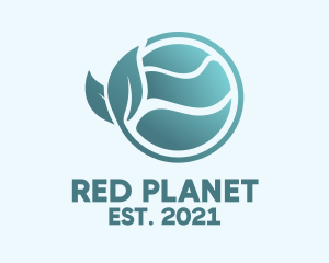 Green Plant Globe logo design