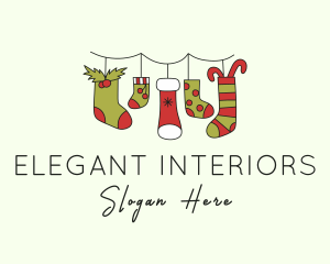 Holiday Sock Decoration logo design