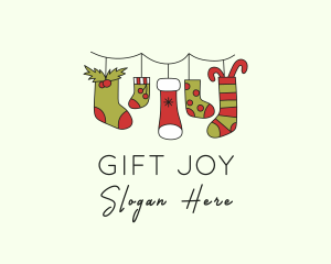 Holiday Sock Decoration logo design