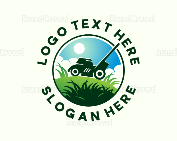 Turf Lawn Mower Logo