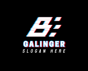 Networking - Glitchy Sporty Letter B logo design