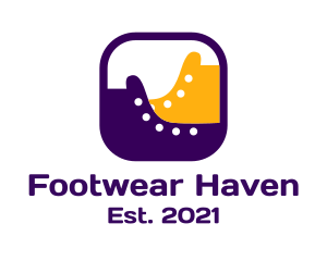 Footwear Shoes Icon logo design