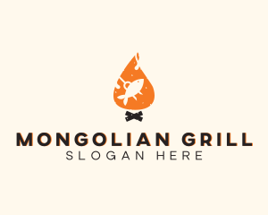 Flame Fish Grill logo design