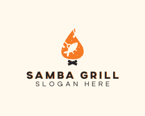 Flame Fish Grill logo design