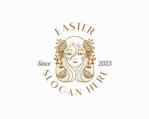 Stylist - Floral Woman Portrait logo design