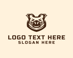 Steakhouse - Wild Hog Boar logo design