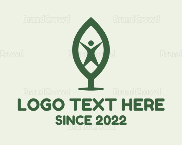 Human Organic Leaf Logo