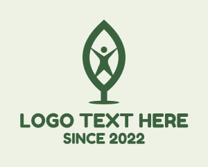 Tree - Human Organic Leaf logo design