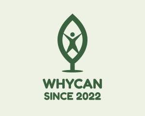 Meditation - Human Organic Leaf logo design