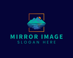 Reflection - Sun Mountain Lake logo design
