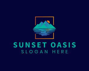 Sun Mountain Lake  logo design