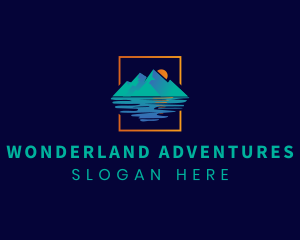 Sun Mountain Lake  logo design