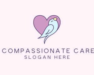 Caring - Bird Care Heart logo design