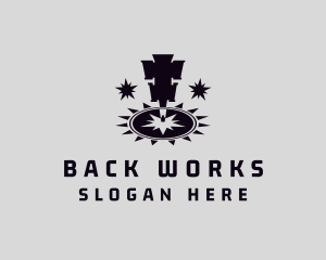 Iron Work Laser Machine logo design