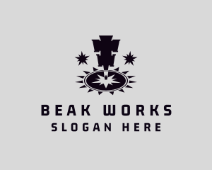 Iron Work Laser Machine logo design