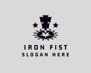 Iron Work Laser Machine logo design