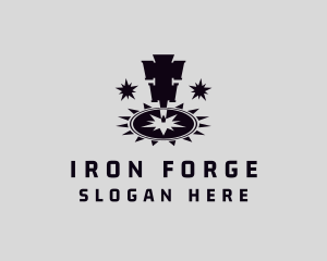 Iron Work Laser Machine logo design