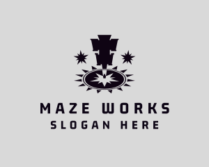 Iron Work Laser Machine logo design