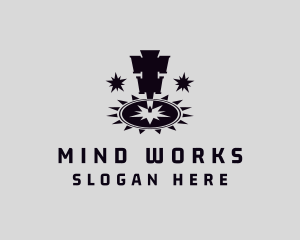 Iron Work Laser Machine logo design