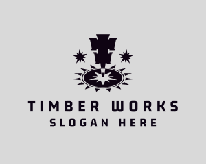 Iron Work Laser Machine logo design