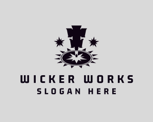 Iron Work Laser Machine logo design