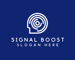 Signal Brain Head logo design