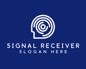 Signal Brain Head logo design