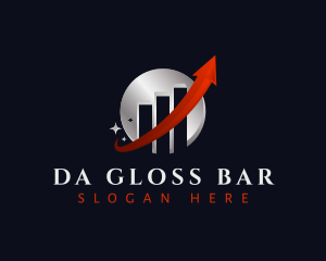 Bar Graph Arrow logo design