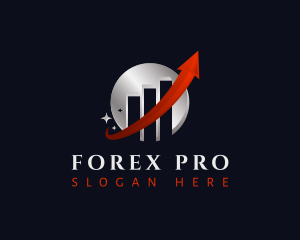 Forex - Bar Graph Arrow logo design