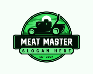 Grass Lawn Mower Logo