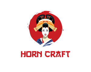 Japanese Geisha Beauty logo design