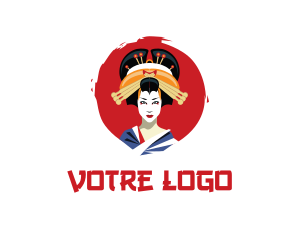 Sushi - Japanese Geisha Beauty logo design