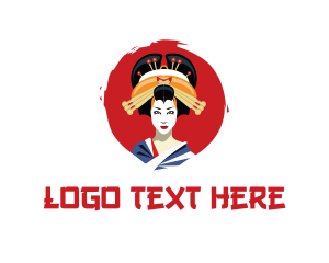 Japanese Geisha Beauty Logo