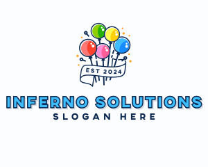 Birthday Balloon Party Logo