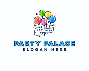 Birthday Balloon Party logo design