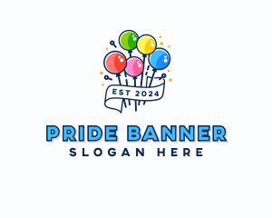 Birthday Balloon Party logo design