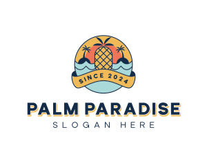 Pineapple Island Paradise logo design