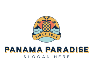 Pineapple Island Paradise logo design