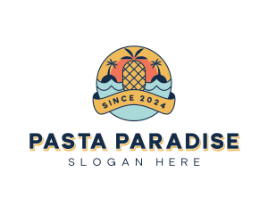 Pineapple Island Paradise logo design