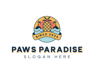 Pineapple Island Paradise logo design