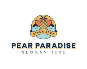 Pineapple Island Paradise logo design