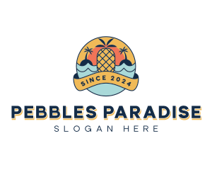 Pineapple Island Paradise logo design