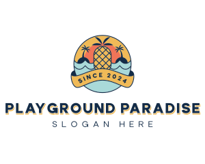 Pineapple Island Paradise logo design