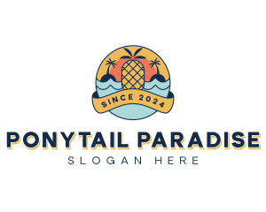 Pineapple Island Paradise logo design