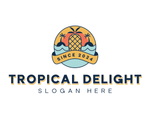 Pineapple - Pineapple Island Paradise logo design