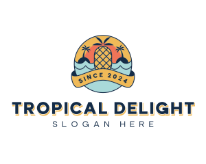 Pineapple Island Paradise logo design