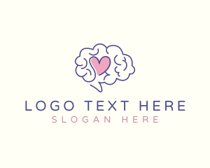 Thinking - Brain Heart Therapy logo design